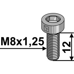 Boulon à 6 pans creux M8 - 8.8 - Amazone