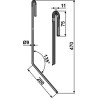 Griffe de semoir Ø9mm, droite - Vaderstad - 430335