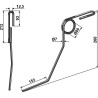 Griffe flexible Ø7mm - gauche - Steketee - 602755