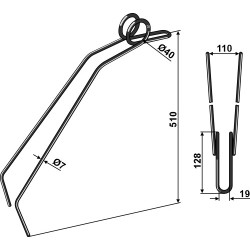Griffe de semoir Ø12mm - Steketee - 35320001 / 4080000