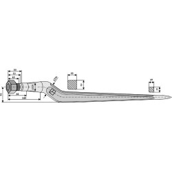 Dent de silo 820mm - Zenz-Chief - 100081