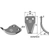 Couteau pour mélangeurs de fourrage - Kverneland - Taarup - KDM4120200950EK