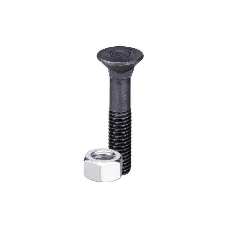 Boulon de charrue 5/8'' UNFx50 et écrou hexagonal