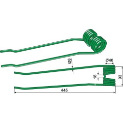 Dent de fenaison Ø8 - Fella - 490046