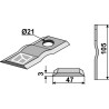 Couteau rotatif 105x47mm - Pöttinger - 434120