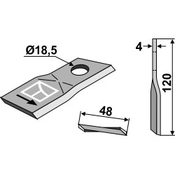 Couteau rotatif 120x48mm - Pöttinger - 434988
