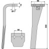 Dent pour herses rotatives 300mm, droit - Landsberg