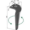 Dent pour herses rotatives 300mm, gauche - Ortolan