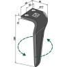Dent pour herses rotatives 280mm, gauche - Brenig
