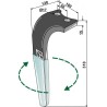 Dent pour herses rotatives (DURAFACE) 310mm, droit - Sauerburger