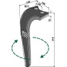 Dent pour herses rotatives 310mm, droit - Emy-Elenfer