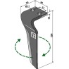 Dent pour herses rotatives 290mm, droit - Becker