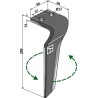 Dent pour herses rotatives 290mm, gauche - Becker