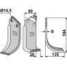 Couteau 184x80mm, droit - Tortella - 2915D