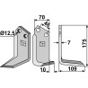 Couteau 175x70mm, droit - Forigo-Roteritalia