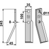 Dent rotative 245x35mm, gauche - Simon