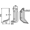 Couteau 152x50mm, gauche - Grillo - 7636