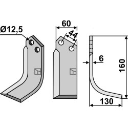 Couteau 160x60mm, droit - Carraro S.p.A.