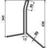 Griffe de semoir Ø8mm - Rabe - 9006.39.50