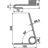 Griffe de semoir Ø6,5mm - Lemken - 3537049 / 3537047