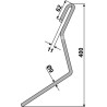 Griffe de semoir Ø9mm, gauche - Lemken - 3537023