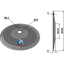Disque de semoir Ø330x4 - Hassia - 3490007