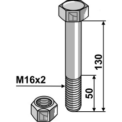 Boulon - M16 x2x 130- 10.9 - Strom - KM000104