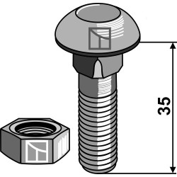 Boulon - M12x1,75x35 - 10.9 - Lemken Topas