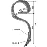 Dent de herse avec soc - Doublet-Record - 042-2100