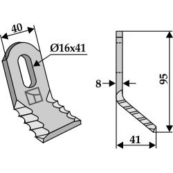 Couteau-Y 95x40mm - S.M.A. - SM40R
