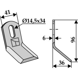 Couteau-Y 96x41mm universel - S.M.A. - SME6
