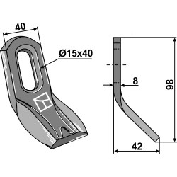 Couteau-Y 98x40mm - Carroy et Giraudon - 231389