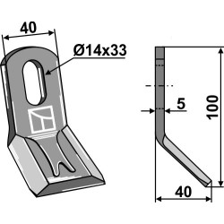 Couteau-Y 100x40mm - Mc Connel - 7111022