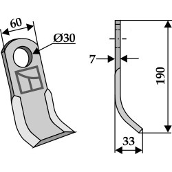 Couteau-Y 190x60mm - Saxonia