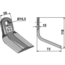 Couteau-Y 118x50mm - Hermes