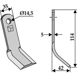 Couteau-Y 114x35mm - Del Morino - URC402D