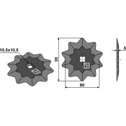Couteau pour mélangeurs de fourrage - revêtement carbure - DeLaval - 94689530