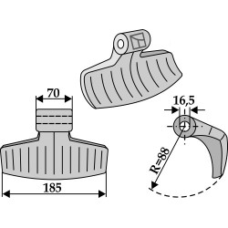 Marteau broyeur 185x70mm - Fischer