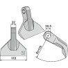 Marteau broyeur 110x22mm - INO - 25304