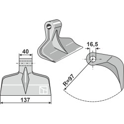 Marteau broyeur 137x40mm - Zilli