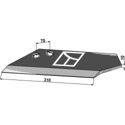 Aileron de rechange - type Landsberg-Pöttinger, gauche - Pöttinger - 966.50.020.0 / 966.50.021.0