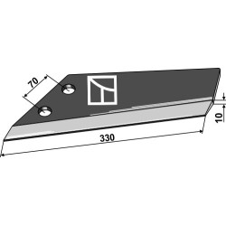Aileron de rechange - type Becker - modèle standard, gauche - Brix