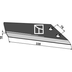 Aileron de rechange - type Becker - modèle standard, droit - Kotte