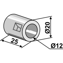 Entretoise 25xØ12xØ20 - Ferri - 1101028
