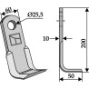 Couteau équerre 200x60mm - Kuhn - J2555001