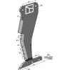 Dent avec pied de soc - gauche - Tye