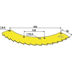 Lame de scie - utilisable à droite et à gauche - John Deere - LCA67746