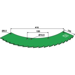 Lame de scie - utilisable à droite et à gauche - John Deere - LCA66035