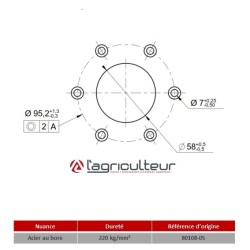 Disque de Semoir Sulky Burel 301X3 - 80108-05