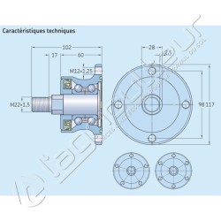 SKF Agri Hub - 4 trous - BAA-0006